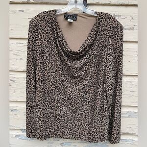 Alex Evenings Leopard Print Blouse